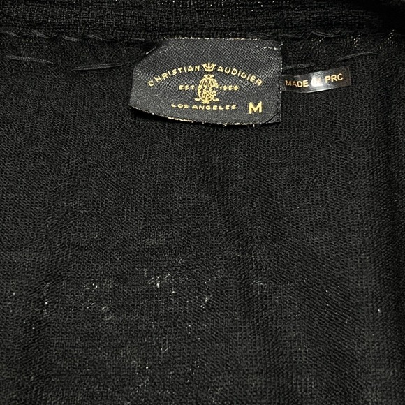 CHRISTIAN AUDIGIER LONG CHAIN MERINO WOOL CARDIGAN SWEATER - Picture 5 of 7